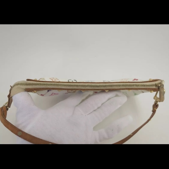 LOUIS VUITTON Murakami Pochette Accessoires Bag White Vintage Y2K RARE - Picture 6 of 16